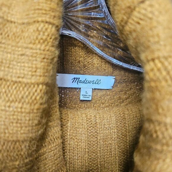 Women's MADEWELL Foldover Turtleneck Sweater Dress Large AF199 - Picture 5 of 6
